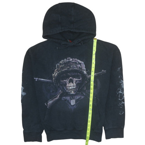 Spiral Men's Black Gothic Skull Pullover Hoodie Size M