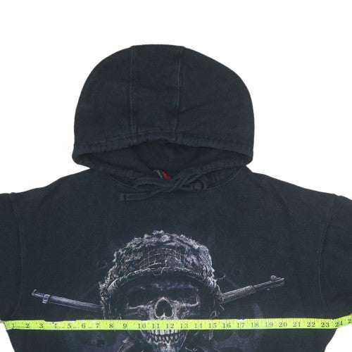 Spiral Men's Black Gothic Skull Pullover Hoodie Size M