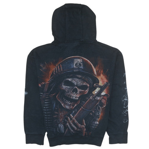 Spiral Men's Black Gothic Skull Pullover Hoodie Size M