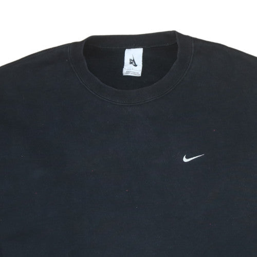 Nike Women Black L Sweatshirt Crew Neck Pullover Classic Logo