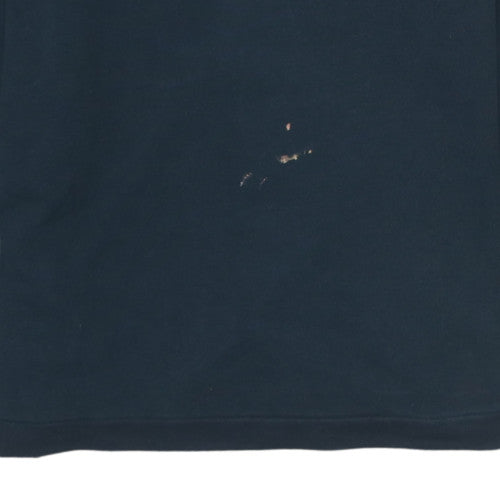 Nike Men's Black M Pullover Sweatshirt Crew Neck Fleece Zip Pocket