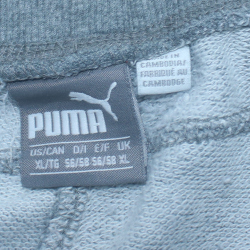 Puma Men's Grey XL Jogger Sweatpants with Drawstring Waist
