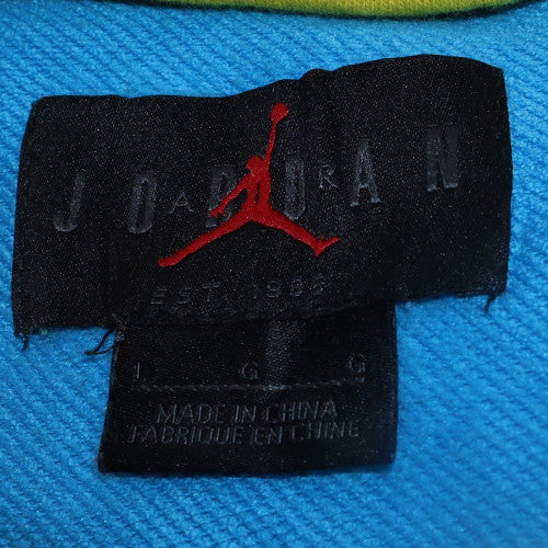 Nike Air Jordan Men’s Blue Yellow Pullover Hoodie Size L