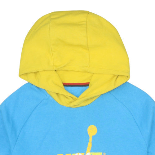 Nike Air Jordan Men’s Blue Yellow Pullover Hoodie Size L