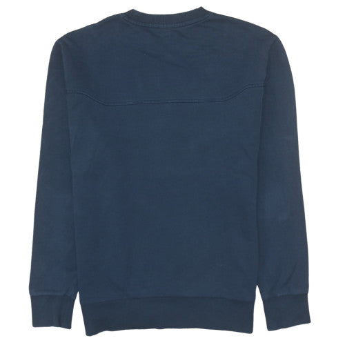 Hugo Boss Men's Blue XL Crew Neck Embroidered Sweatshirt