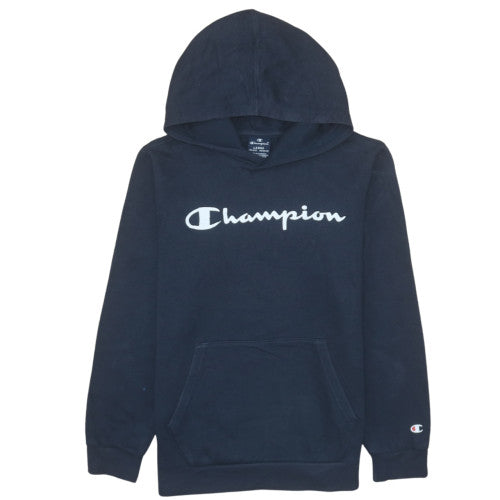 Champion Boys Navy Blue Pullover Hoodie Size 11-12 Years Cotton Blend
