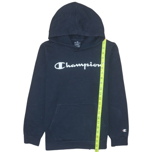 Champion Boys Navy Blue Pullover Hoodie Size 11-12 Years Cotton Blend