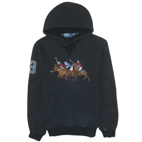 Polo Ralph Lauren Men's Black Embroidered Sports Hoodie Size M