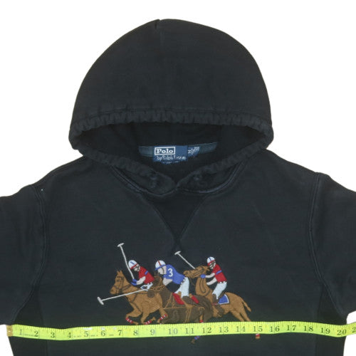Polo Ralph Lauren Men's Black Embroidered Sports Hoodie Size M