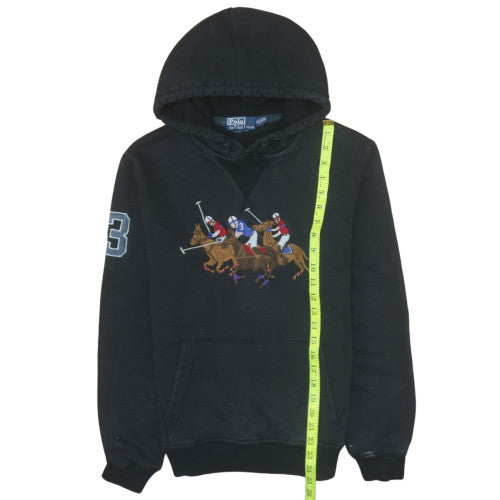 Polo Ralph Lauren Men's Black Embroidered Sports Hoodie Size M