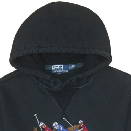 Polo Ralph Lauren Men's Black Embroidered Sports Hoodie Size M