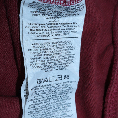 Nike Women’s Burgundy 1/4 Zip Oversized Sweatshirt M Cotton Blend