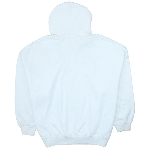 Cropp Men's White Graphic Hoodie M Pullover Gothic Cat Print