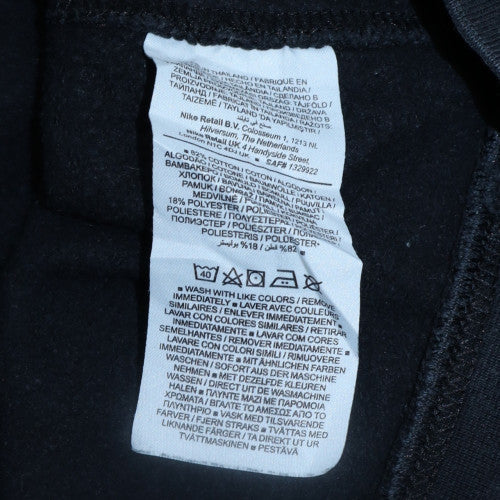 Nike Women Black M Crew Neck Pullover Sweatshirt Cotton Blend