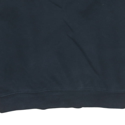 Nike Women Black M Crew Neck Pullover Sweatshirt Cotton Blend