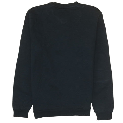 Fila Womens Black Small Pullover Sweatshirt Cotton Blend Logo