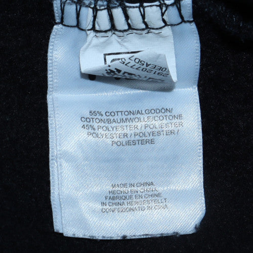 Fila Womens Black Small Pullover Sweatshirt Cotton Blend Logo