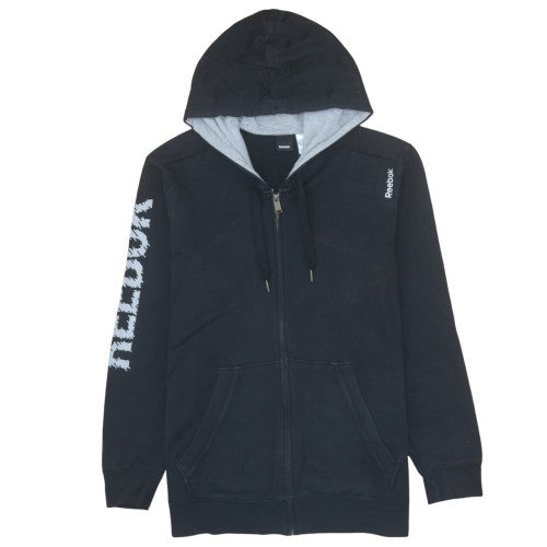Reebok Men's Black XL Full Zip Hoodie Sportswear Fleece
