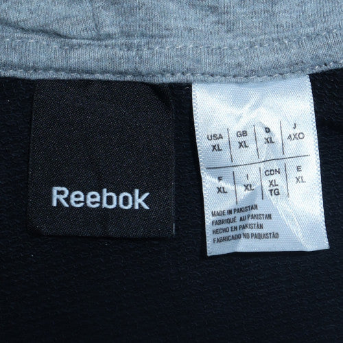 Reebok Men's Black XL Full Zip Hoodie Sportswear Fleece