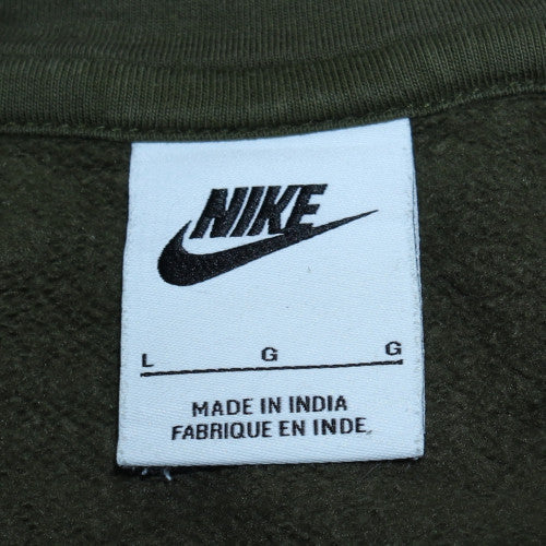 Nike Men's Green Pullover Hoodie Size L Cotton Blend Fleece