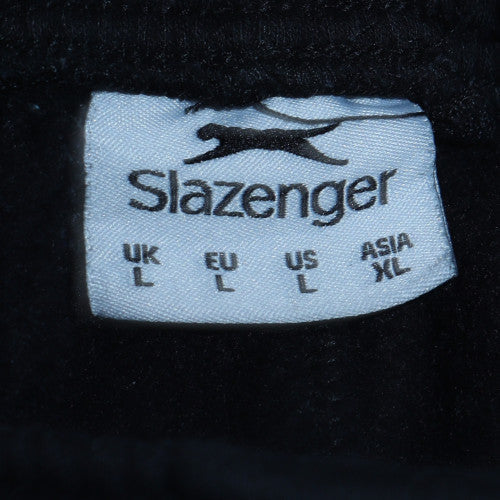 Slazenger Men Black L Jogger Sweatpants Elastic Waist Pockets