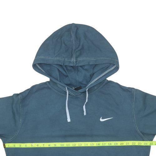 Nike Women Blue Pullover Hoodie M Cotton Blend Casual Sweatshirt