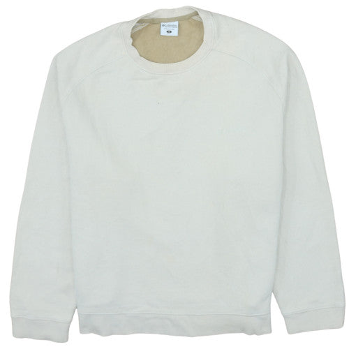 Columbia Womens Ivory Pullover Sweatshirt S Cotton Blend Casual