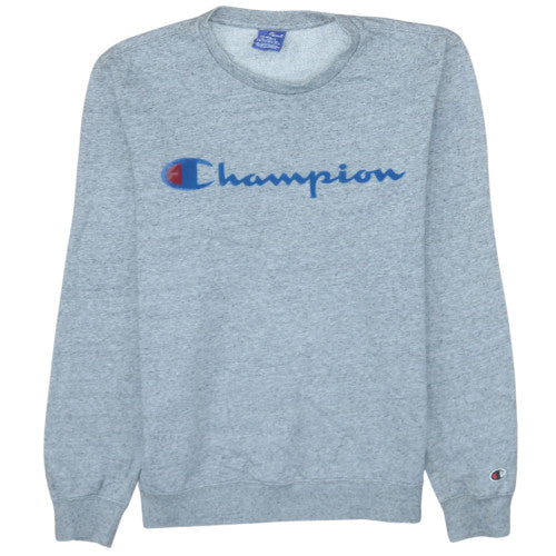 Champion Men's Grey Small Pullover Sweatshirt Crew Neck Logo