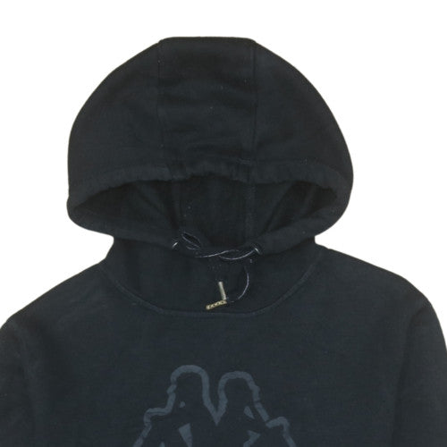 Kappa Men's Black Medium Pullover Hoodie Sweatshirt with Logo
