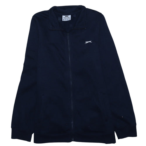 Slazenger Women's Navy Full Zip Sweatshirt UK 16 Relaxed Fit