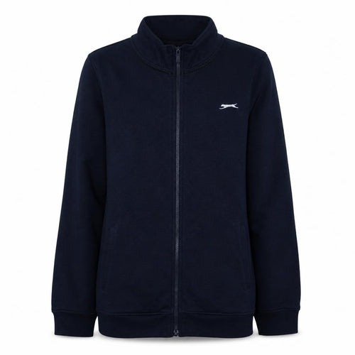 Slazenger Women's Navy Full Zip Sweatshirt UK 16 Relaxed Fit