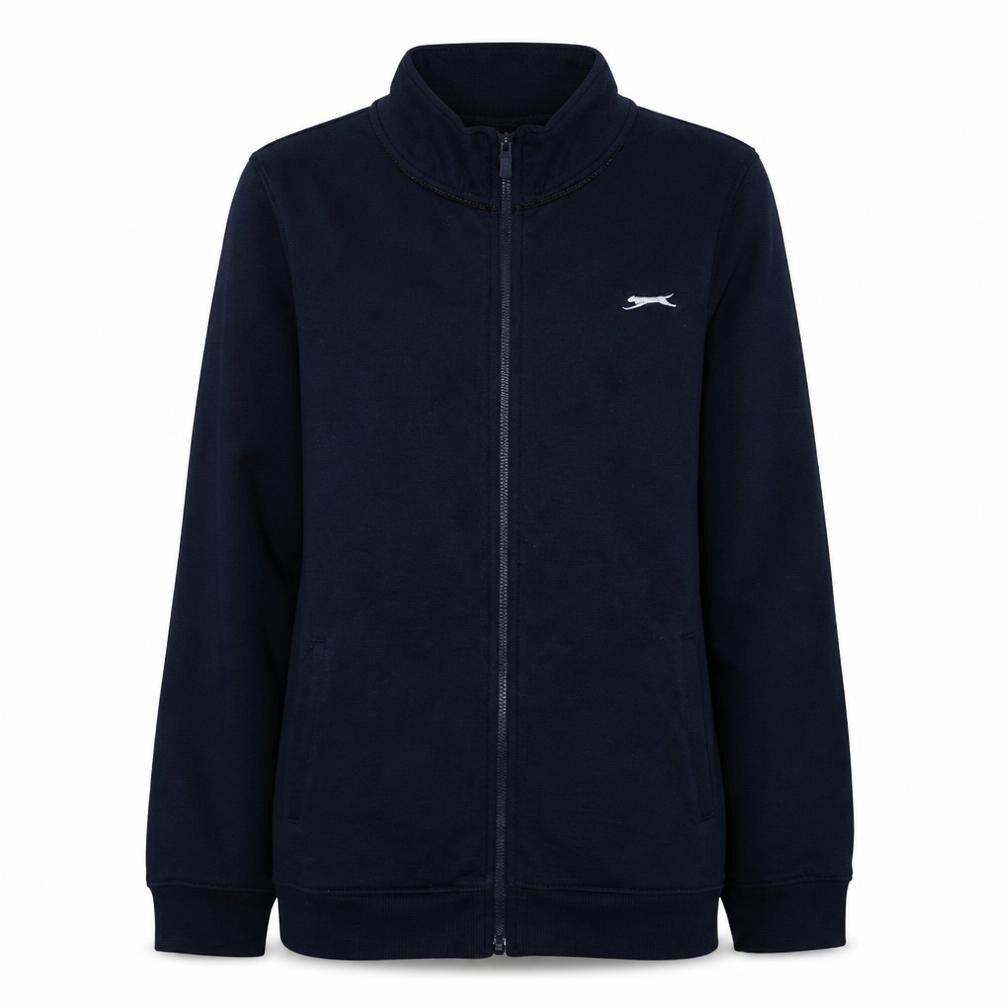 Slazenger Women's Navy Full Zip Sweatshirt UK 16 Relaxed Fit