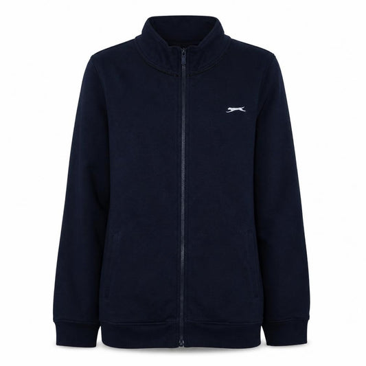 Slazenger Women's Navy Full Zip Sweatshirt UK 16 Relaxed Fit