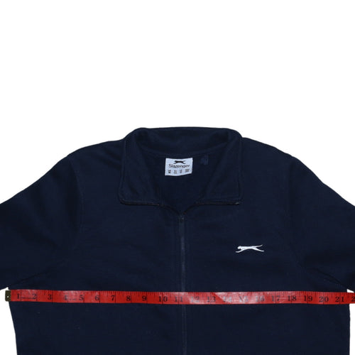 Slazenger Women's Navy Full Zip Sweatshirt UK 16 Relaxed Fit
