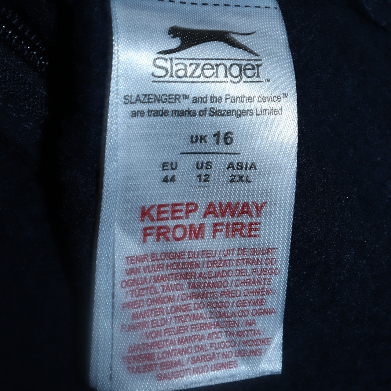 Slazenger Women's Navy Full Zip Sweatshirt UK 16 Relaxed Fit