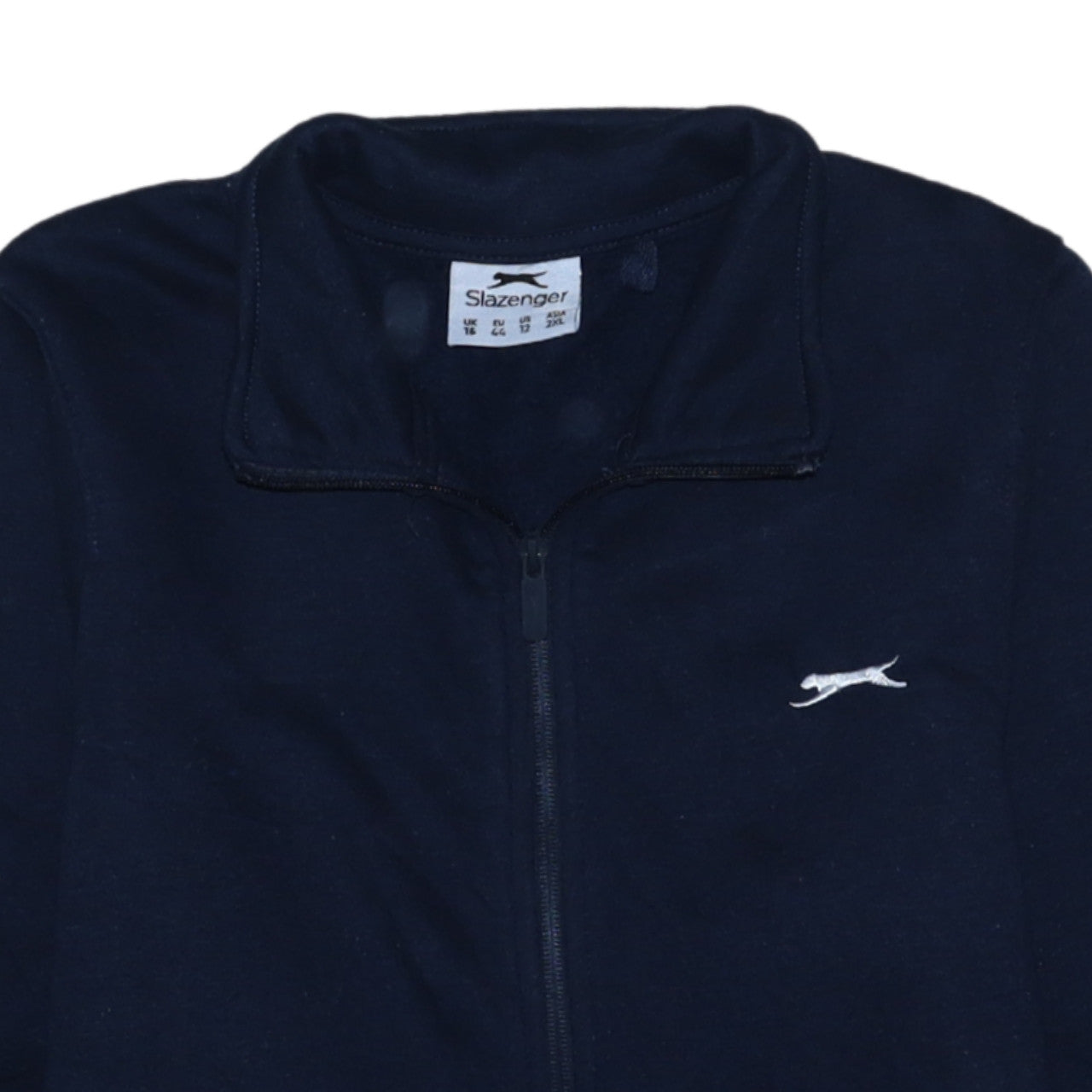 Slazenger Women's Navy Full Zip Sweatshirt UK 16 Relaxed Fit
