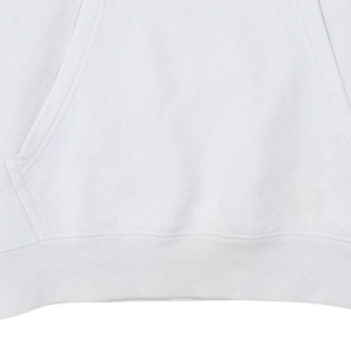 Champion Men’s White Hoodie Medium Pullover Logo Fleece Sweatshirt