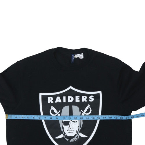 H&M Mens Black Raiders Crew Neck Pullover Sweatshirt Size M