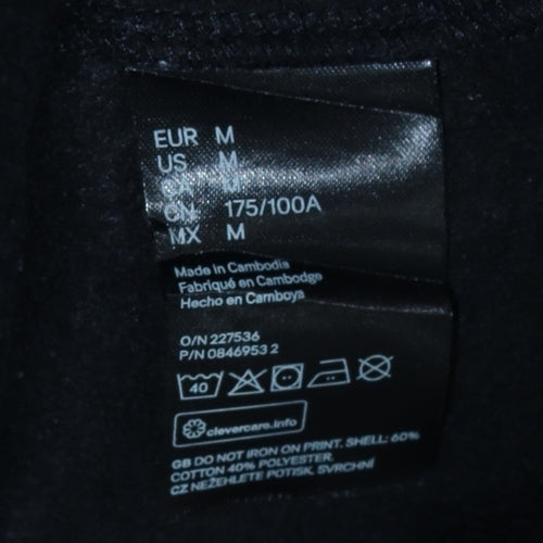 H&M Mens Black Raiders Crew Neck Pullover Sweatshirt Size M