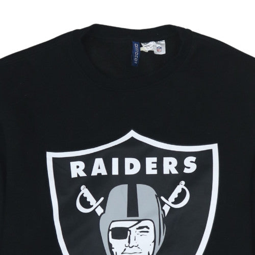 H&M Mens Black Raiders Crew Neck Pullover Sweatshirt Size M