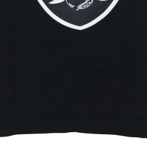 H&M Mens Black Raiders Crew Neck Pullover Sweatshirt Size M