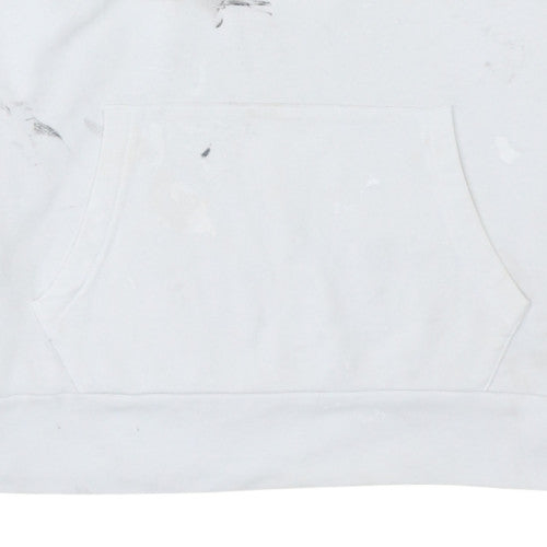 Levi's Men's White Pullover Hoodie L Graphic Logo Cotton