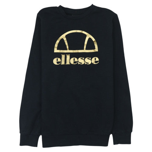 Ellesse Boys Black Gold Logo Pullover Sweatshirt 13-14 Years