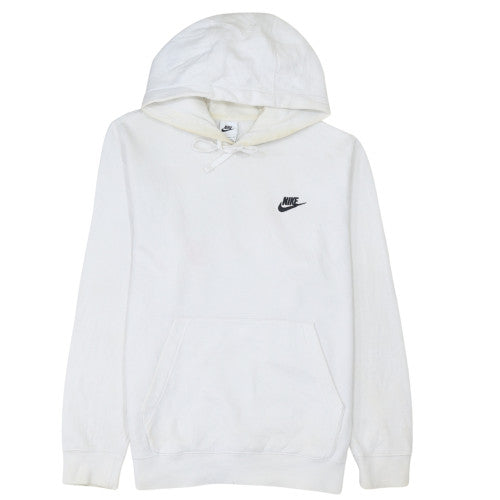 Nike Men's White Small Pullover Hoodie Cotton Blend Classic Fit