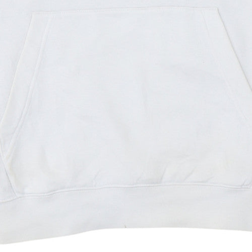 Nike Men's White Small Pullover Hoodie Cotton Blend Classic Fit