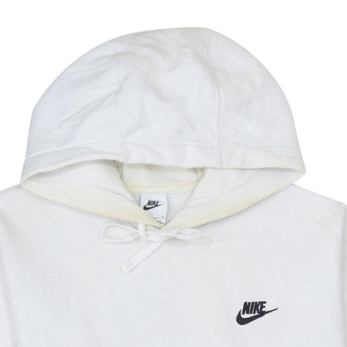Nike Men's White Small Pullover Hoodie Cotton Blend Classic Fit