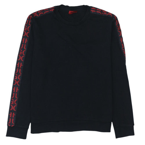 Hugo Boss Men's Black Logo Sleeve Pullover Sweatshirt XL