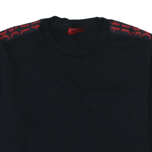 Hugo Boss Men's Black Logo Sleeve Pullover Sweatshirt XL