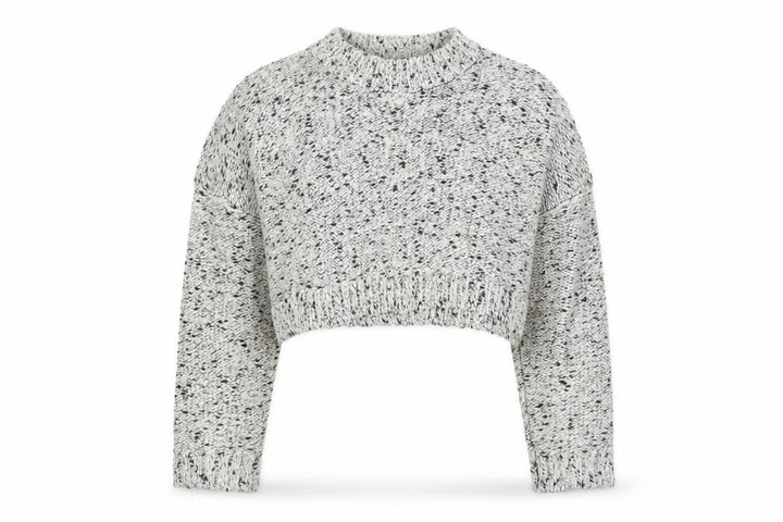 Missguided Womens Grey Chunky Knit Cropped Jumper Size 8