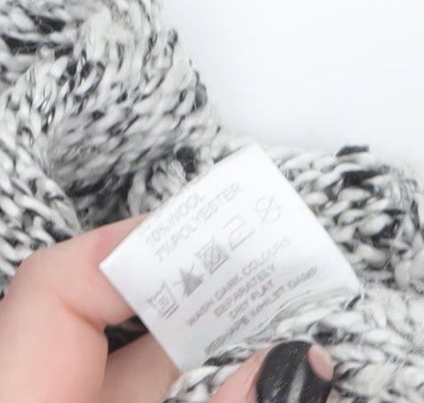 Missguided Womens Grey Chunky Knit Cropped Jumper Size 8